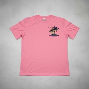 Pink Palm Tree Graphic Men's  Shirt